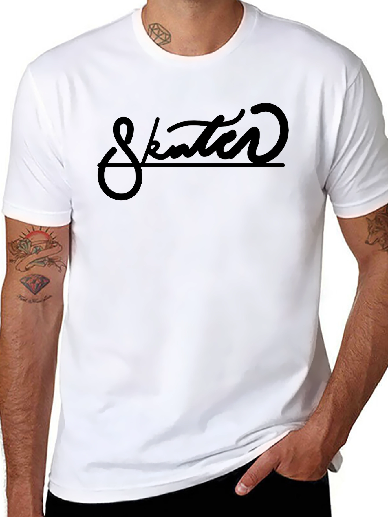 Skater Tee - Black Graphic T-Shirt