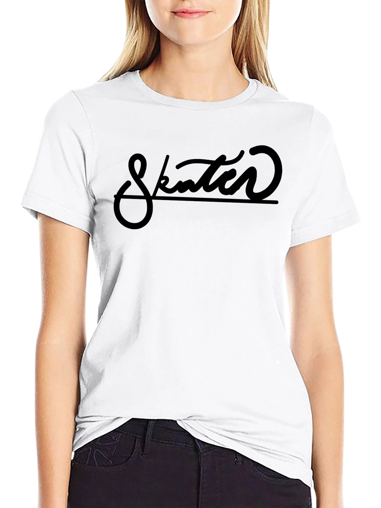 Skater Tee - Black Graphic T-Shirt