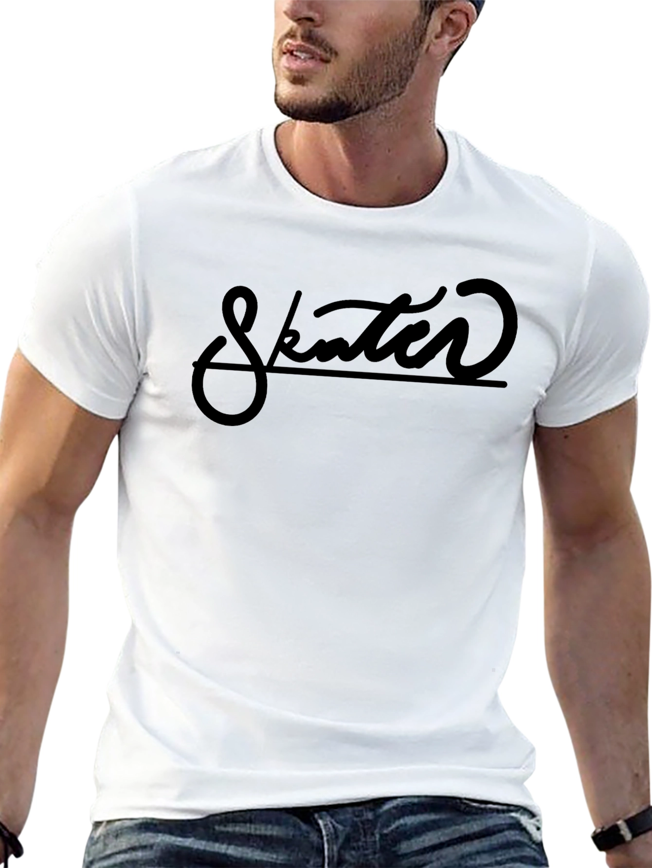 Skater Tee - Black Graphic T-Shirt