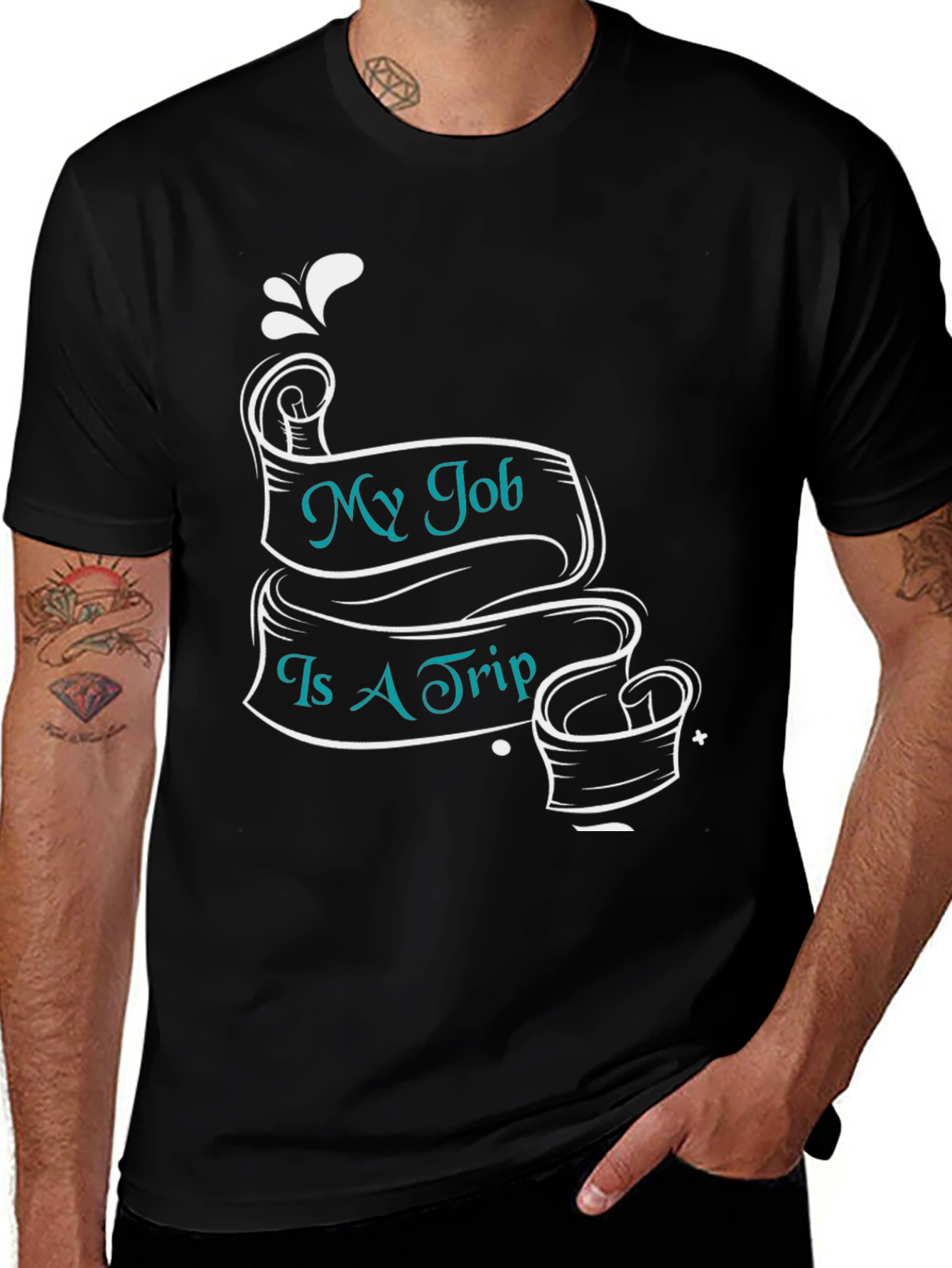 My Job Is A Trip Black T-Shirt