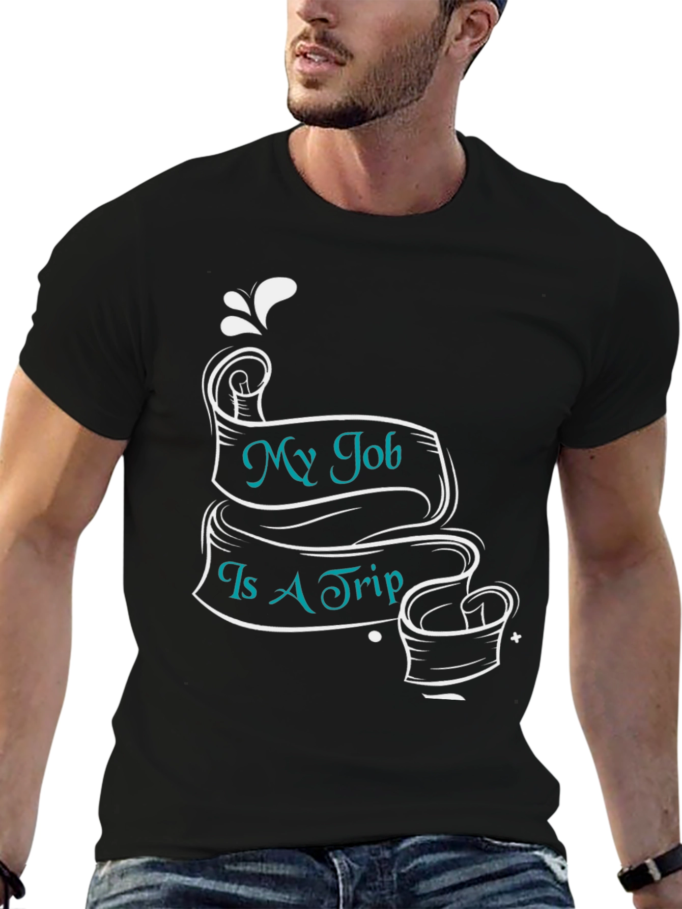 My Job Is A Trip Black T-Shirt