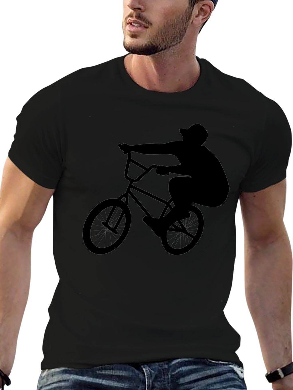 BMX Rider Black T-Shirt