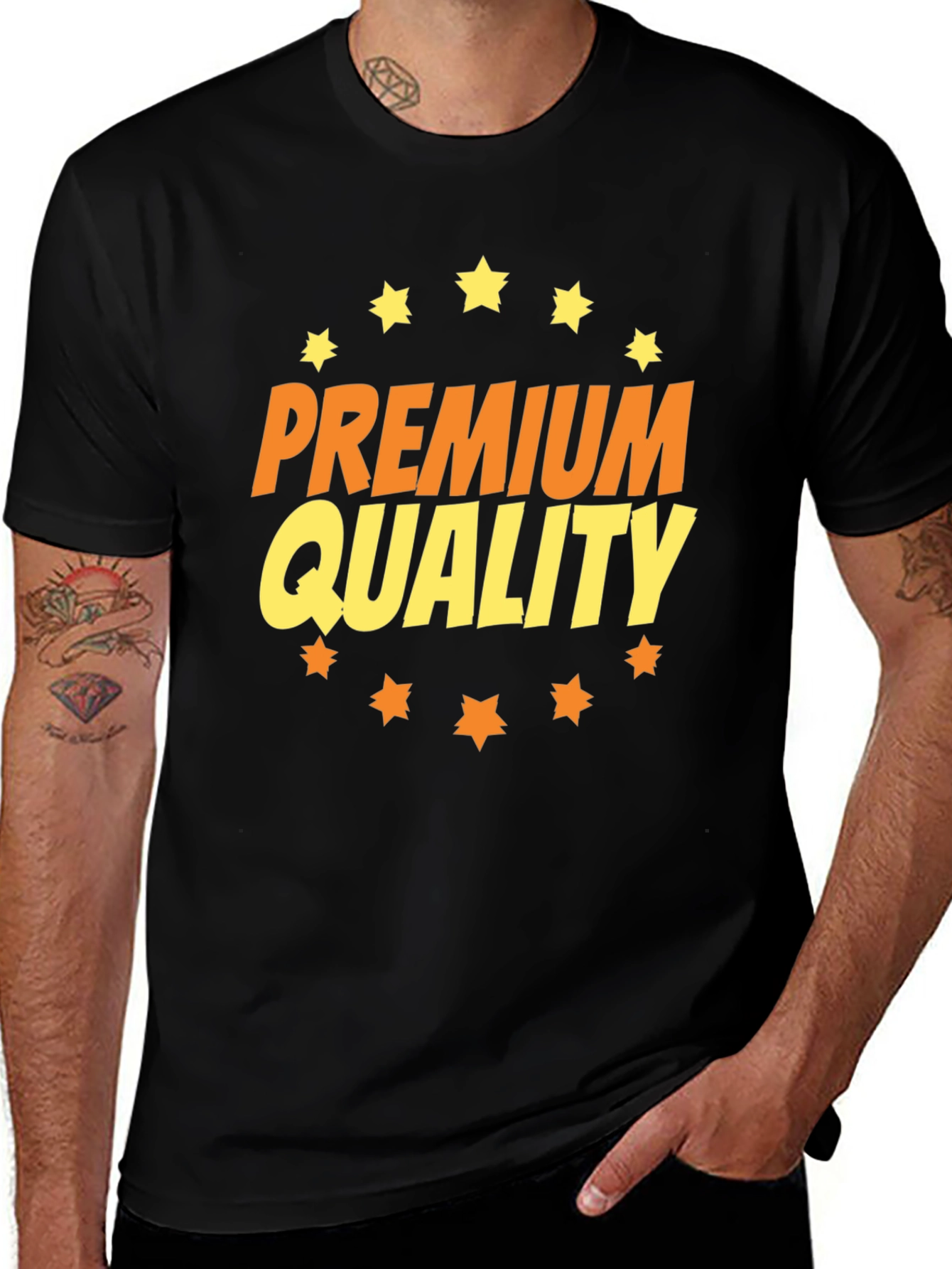 Premium Quality Graphic T-Shirt - Black