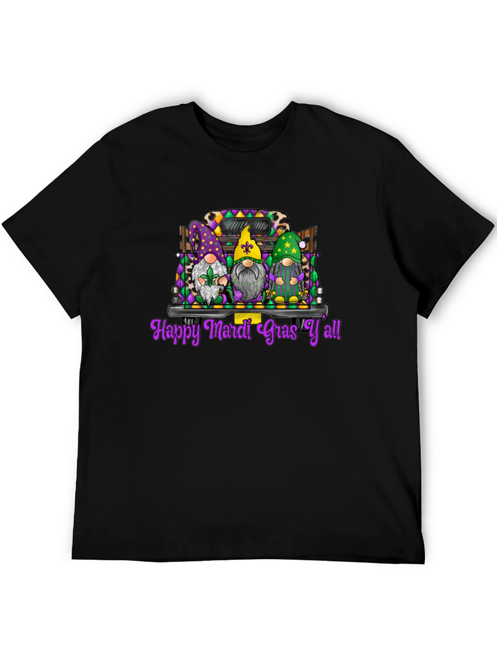 Mardi Gras Gnomes Graphic T-Shirt