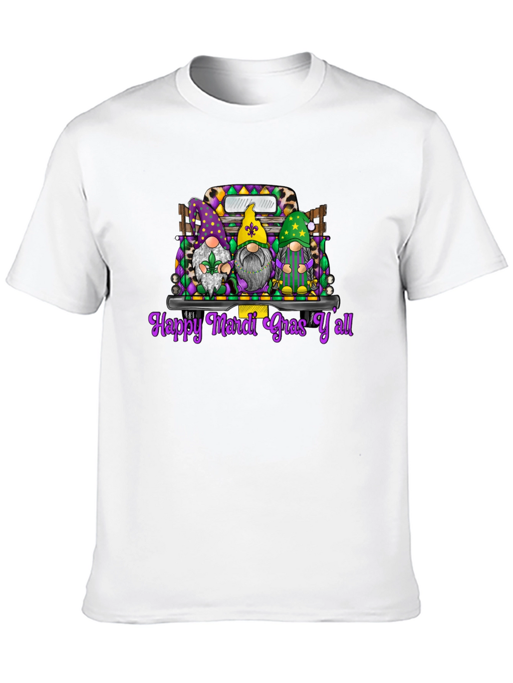 Mardi Gras Gnomes Graphic T-Shirt