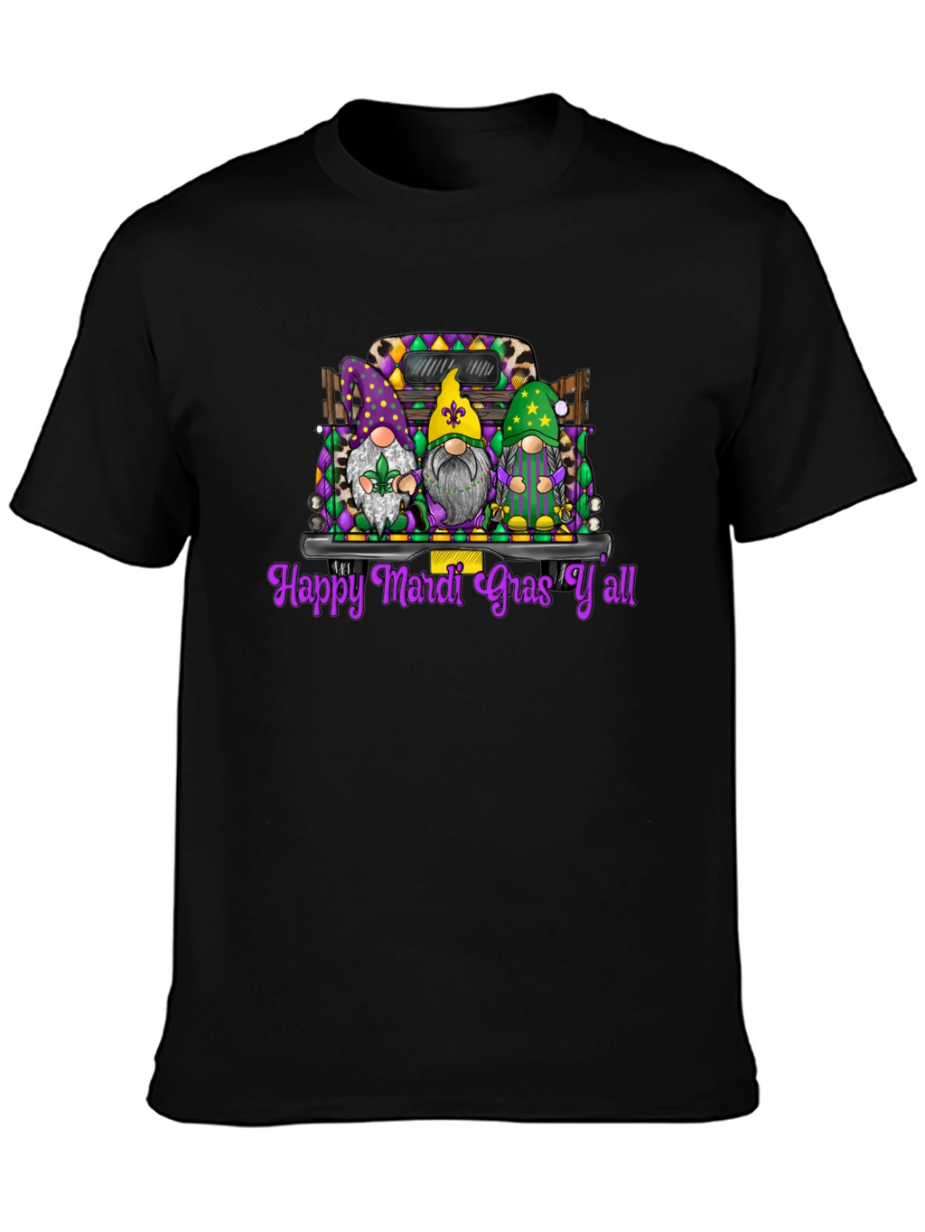 Mardi Gras Gnomes Graphic T-Shirt