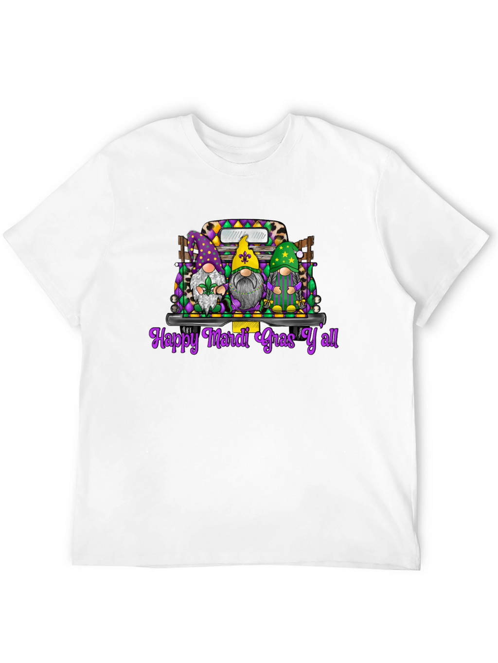Mardi Gras Gnomes Graphic T-Shirt