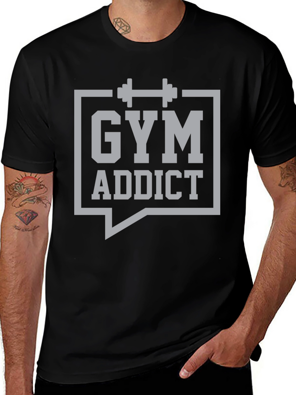 Gym Addict Graphic Tee - Workout Motivation