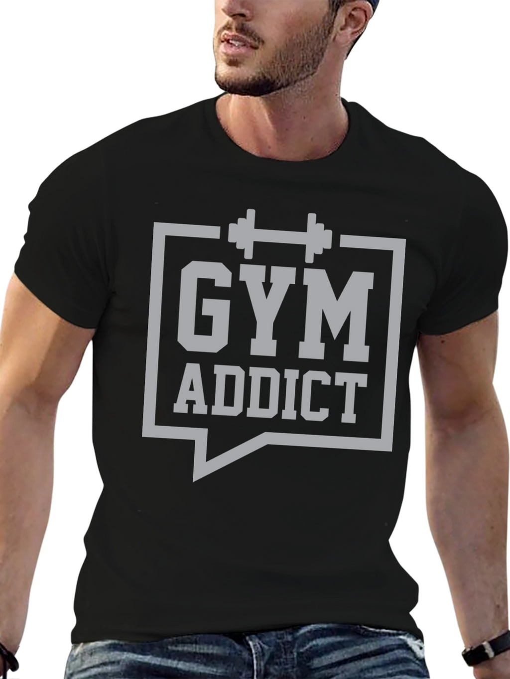 Gym Addict Graphic Tee - Workout Motivation