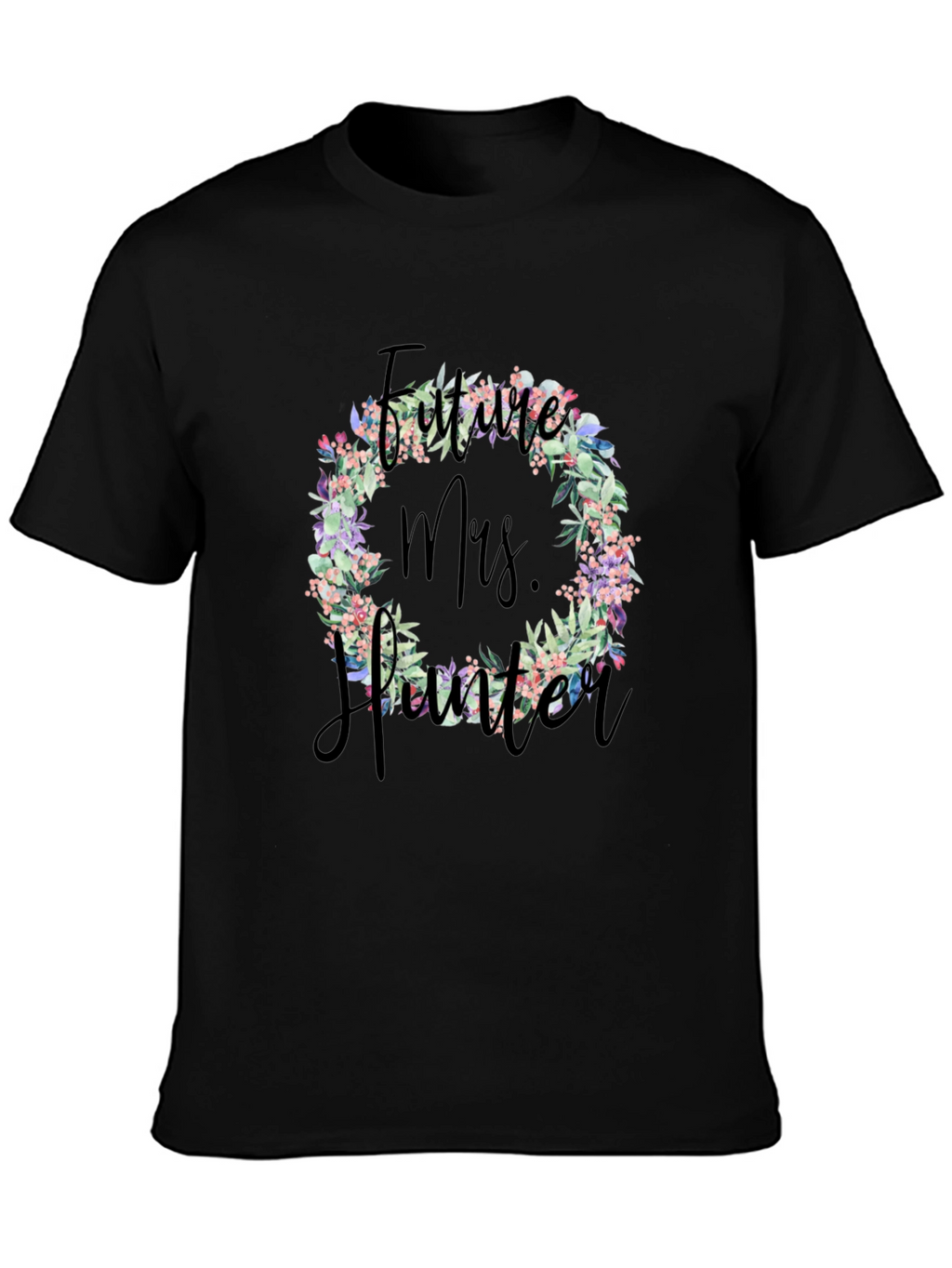 Future Mrs. [Name] Floral Wreath T-Shirt
