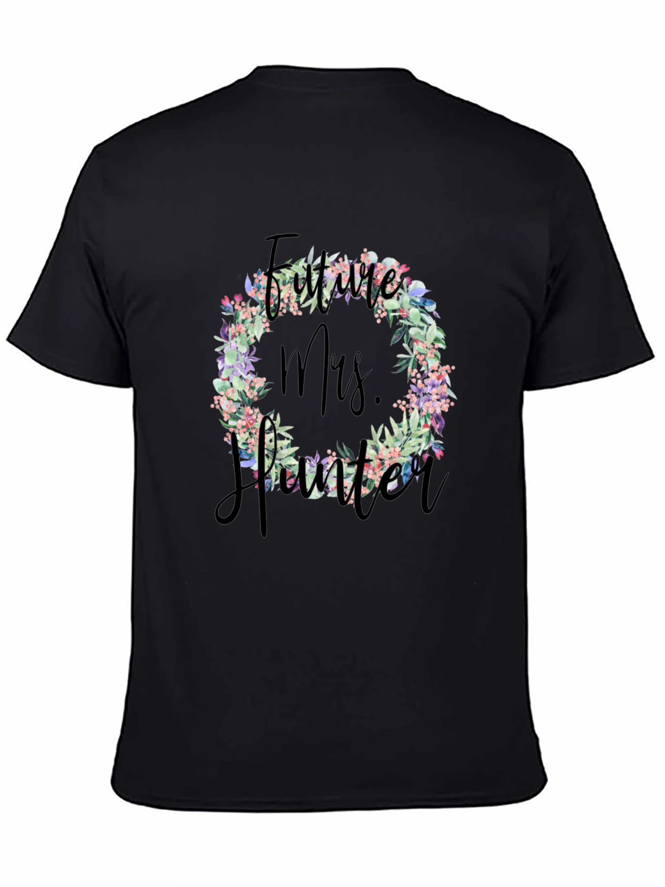 Future Mrs. [Name] Floral Wreath T-Shirt