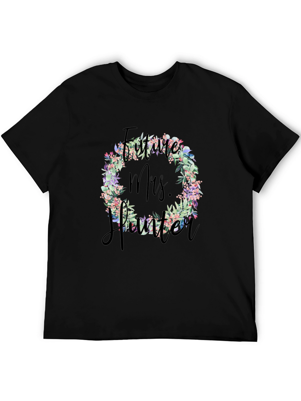 Future Mrs. [Name] Floral Wreath T-Shirt