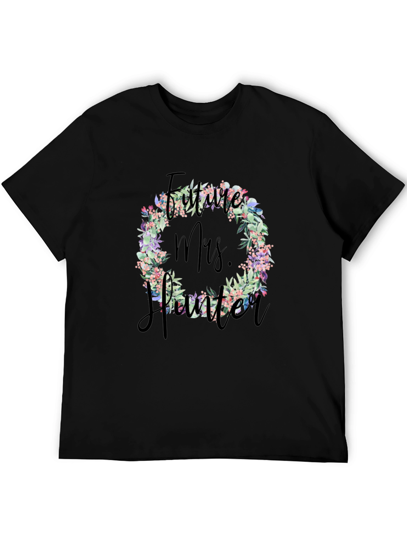 Future Mrs. [Name] Floral Wreath T-Shirt