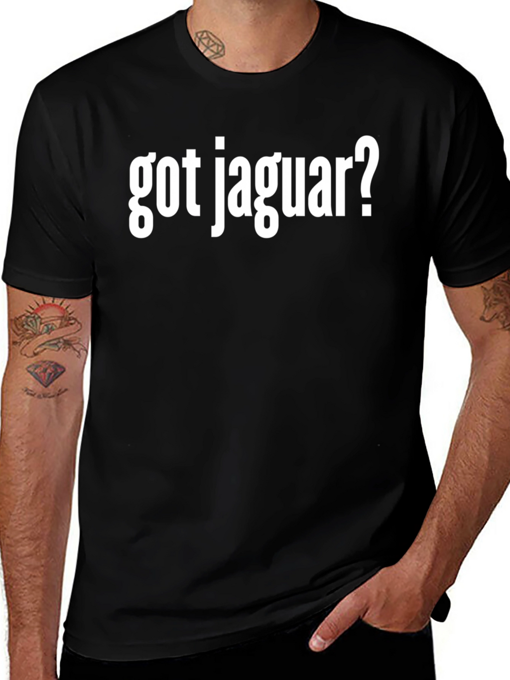 Got Jaguar? Black Graphic Tee for Car Enthusiasts