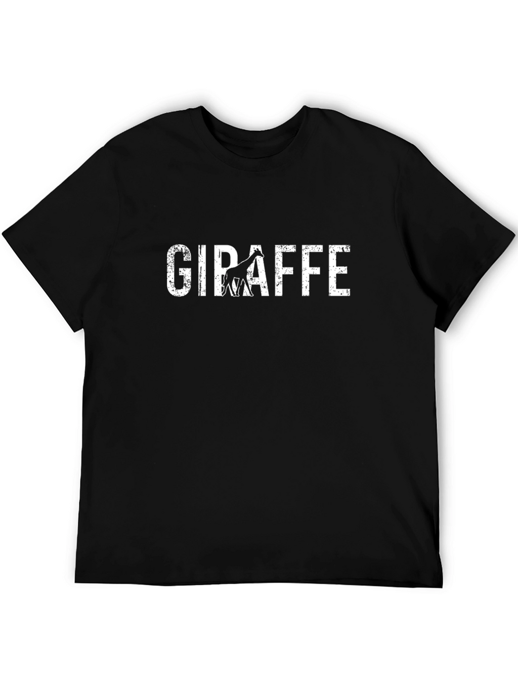 Giraffe Graphic Print Black T-Shirt