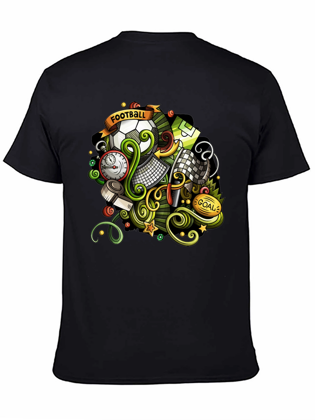Football Cartoon Graphic T-Shirt