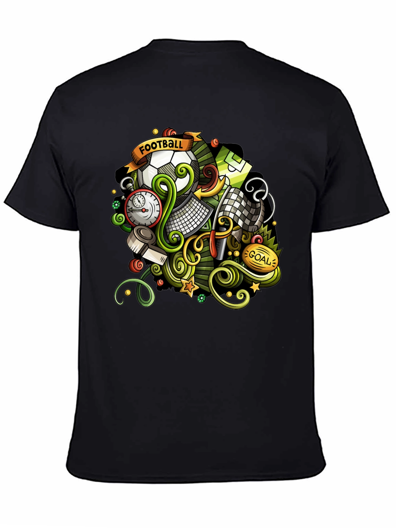 Football Cartoon Graphic T-Shirt