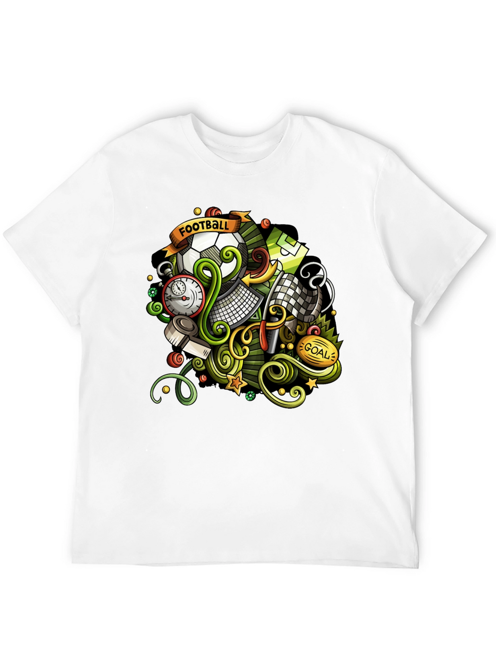 Football Cartoon Graphic T-Shirt