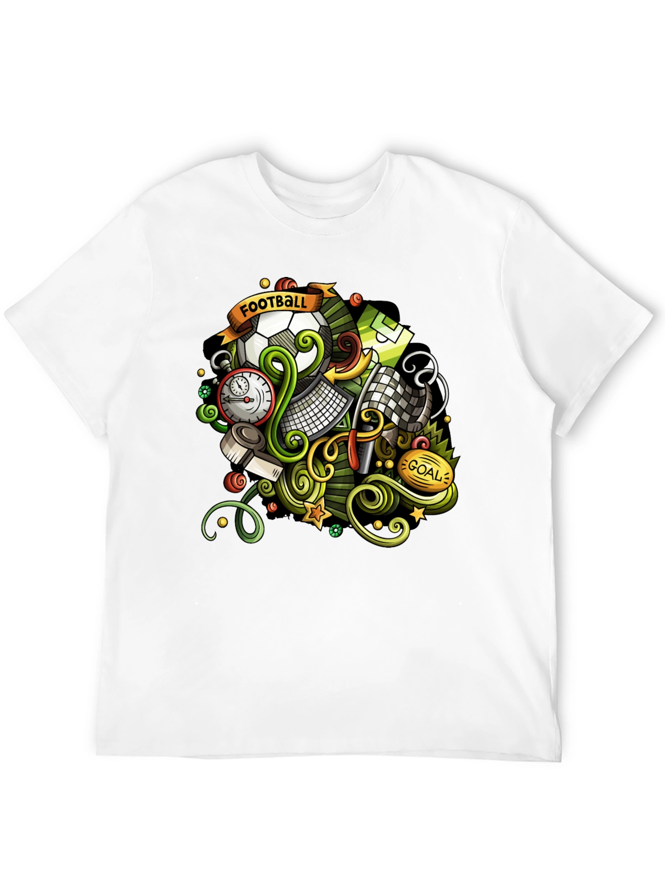 Football Cartoon Graphic T-Shirt
