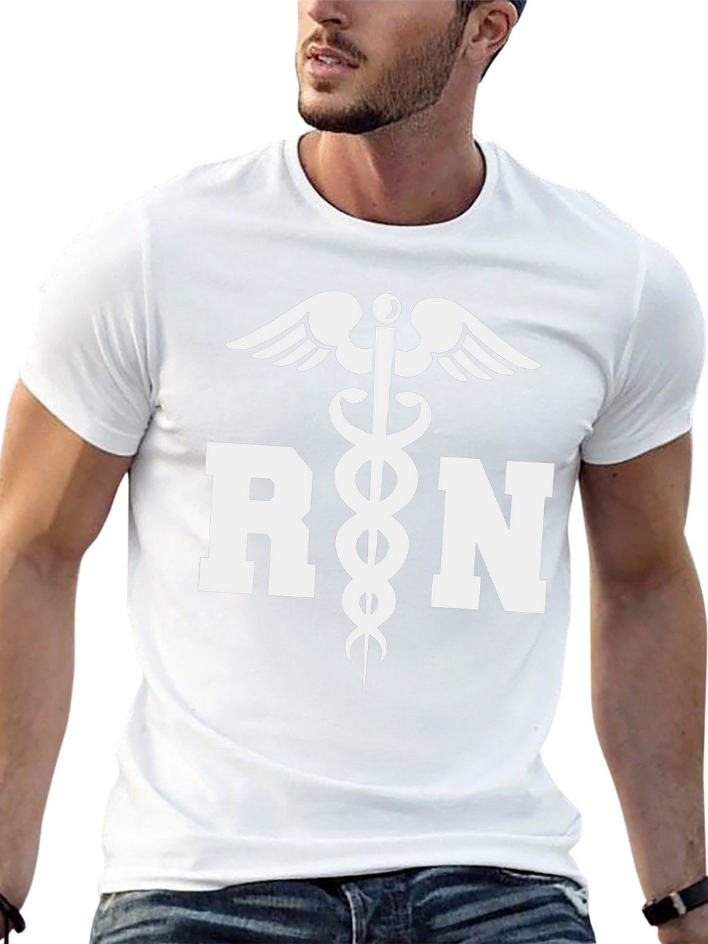 RN Caduceus Graphic T-Shirt - Black