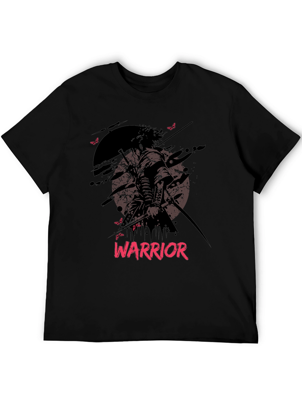 Warrior Graphic Print Black T-Shirt