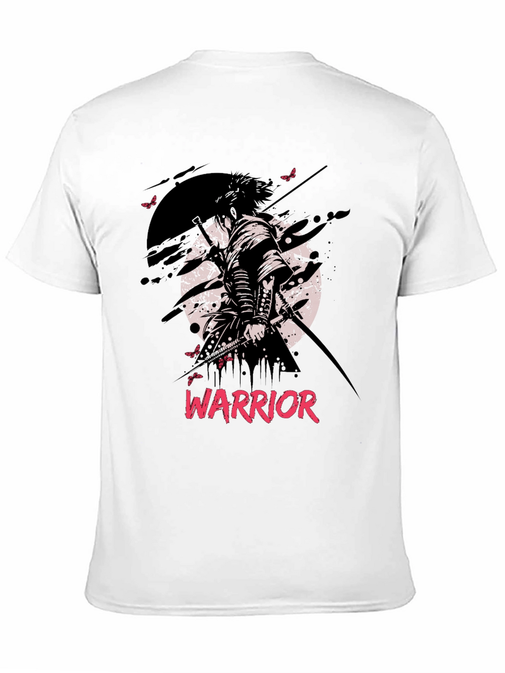 Warrior Graphic Print Black T-Shirt