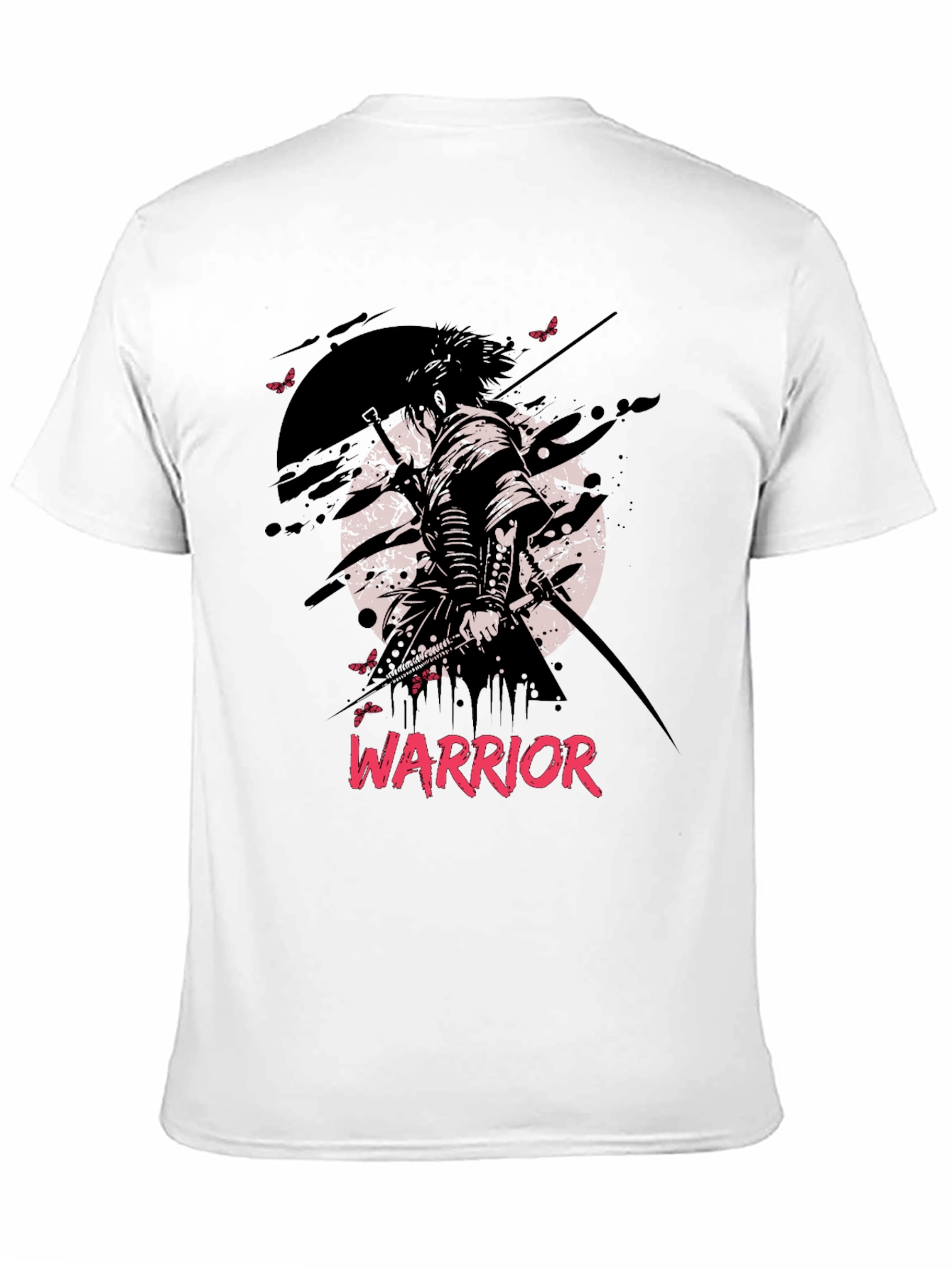 Warrior Graphic Print Black T-Shirt