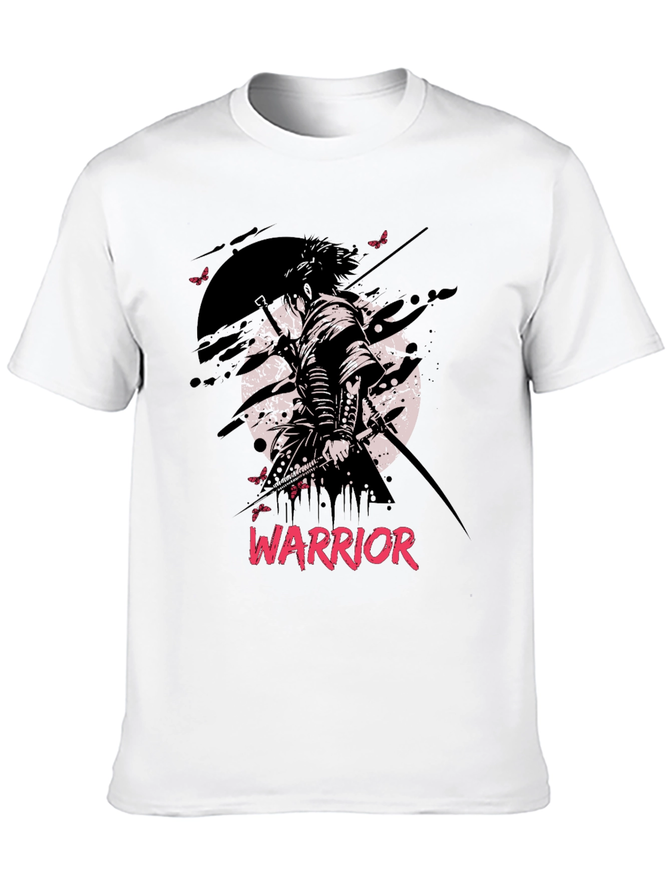 Warrior Graphic Print Black T-Shirt