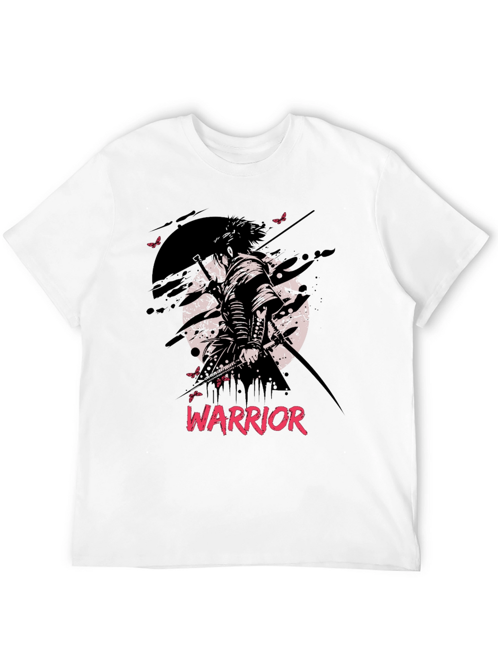 Warrior Graphic Print Black T-Shirt
