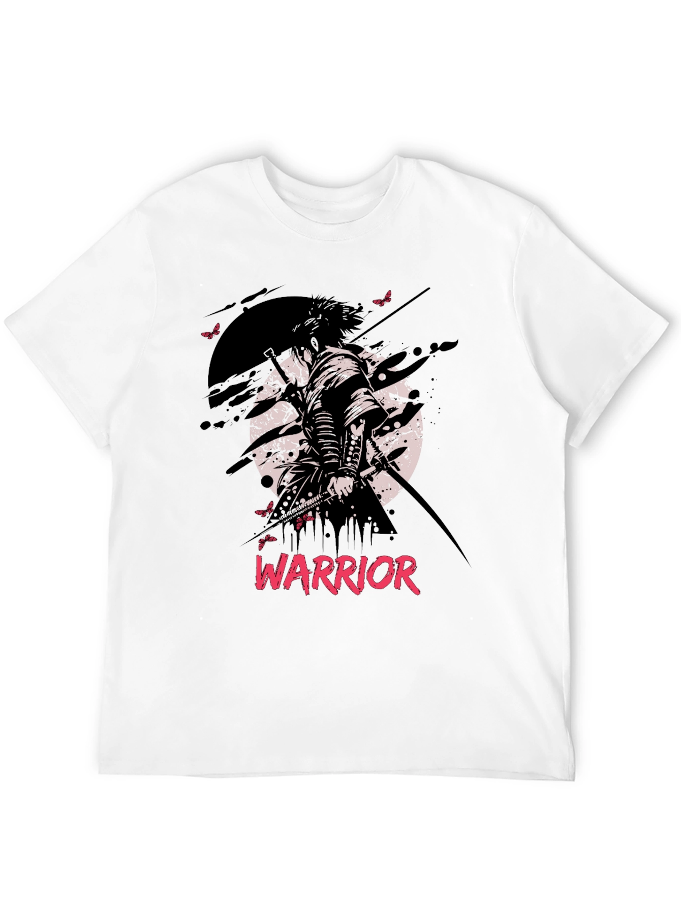 Warrior Graphic Print Black T-Shirt