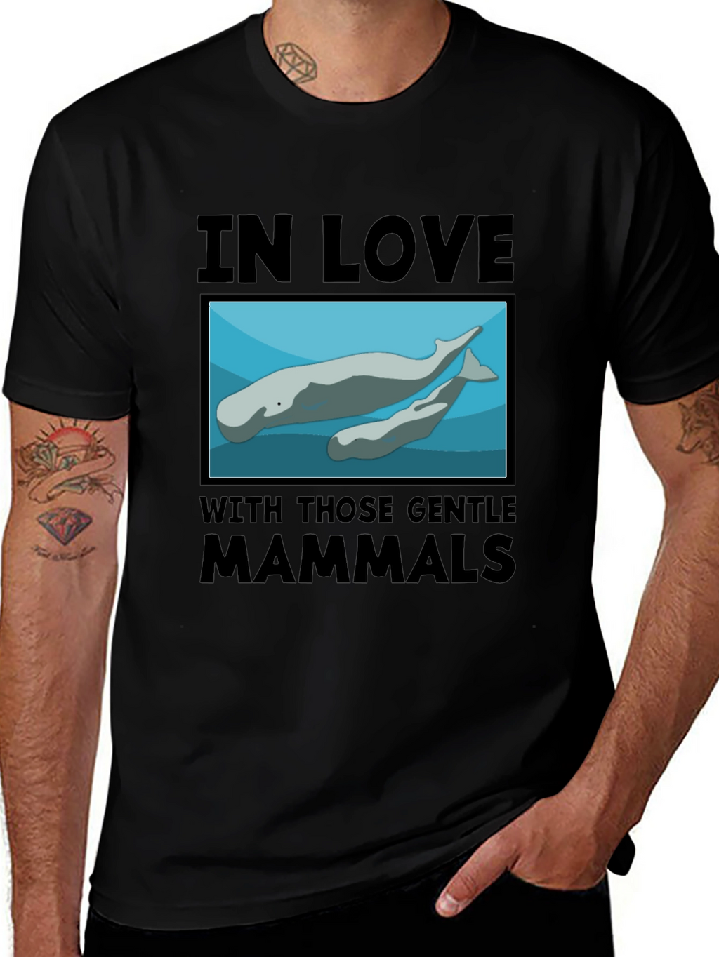 Gentle Mammals T-Shirt:  In Love with Manatees