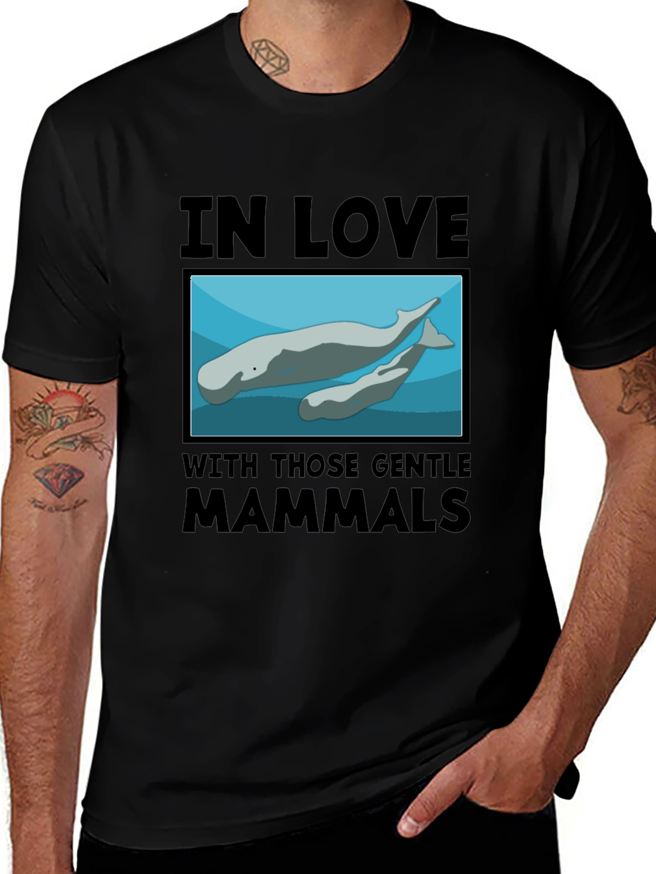 Gentle Mammals T-Shirt:  In Love with Manatees