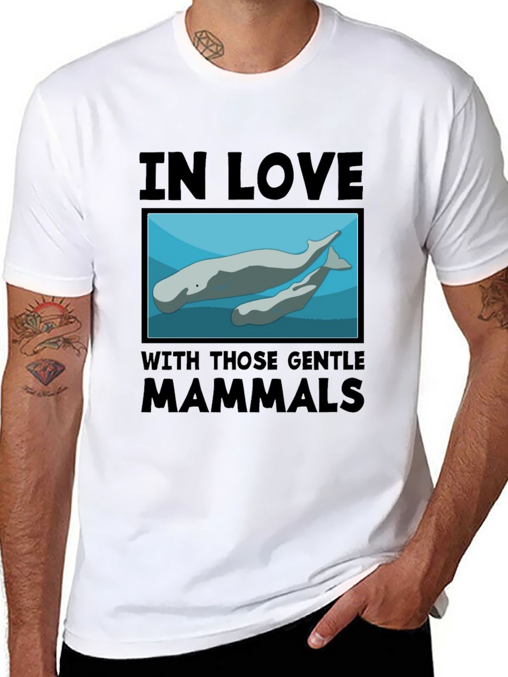 Gentle Mammals T-Shirt:  In Love with Manatees