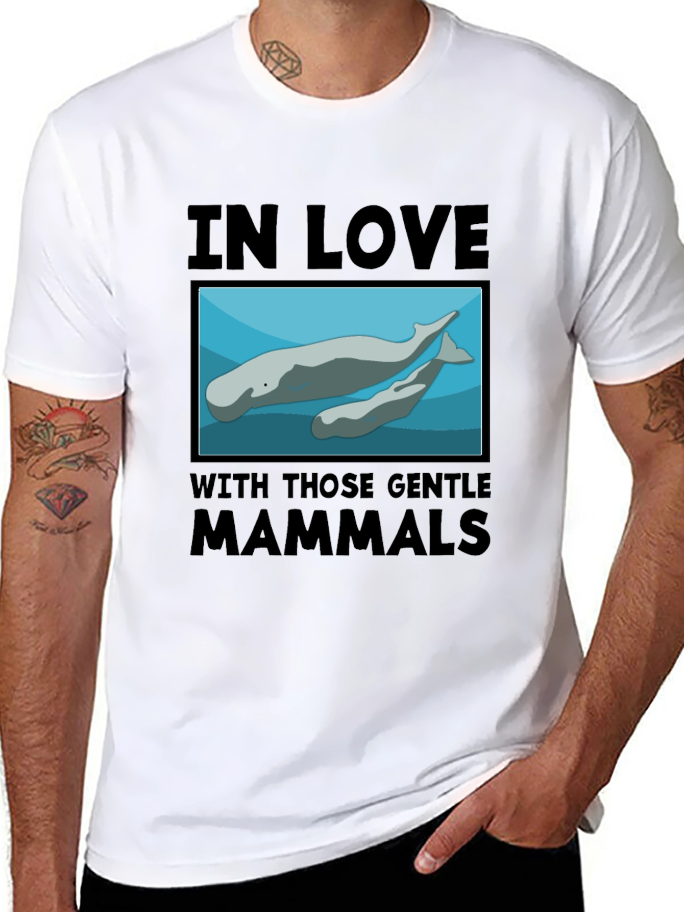 Gentle Mammals T-Shirt:  In Love with Manatees