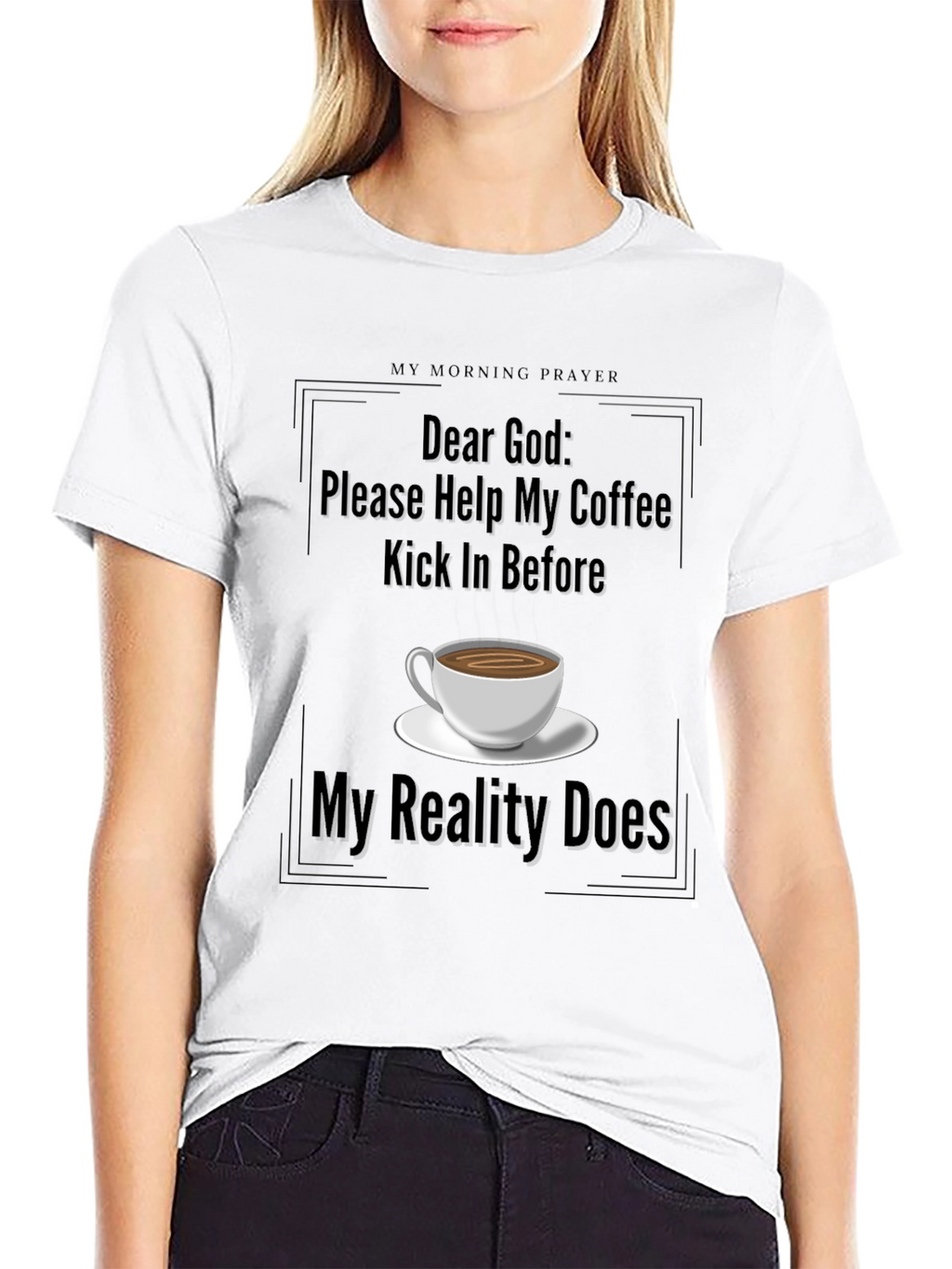 Coffee Prayer T-Shirt - Dear God Graphic Tee