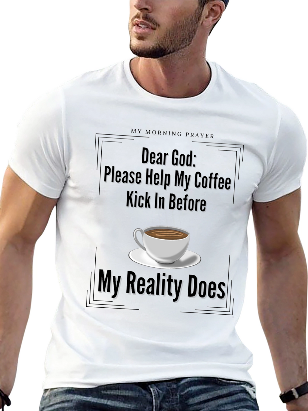 Coffee Prayer T-Shirt - Dear God Graphic Tee
