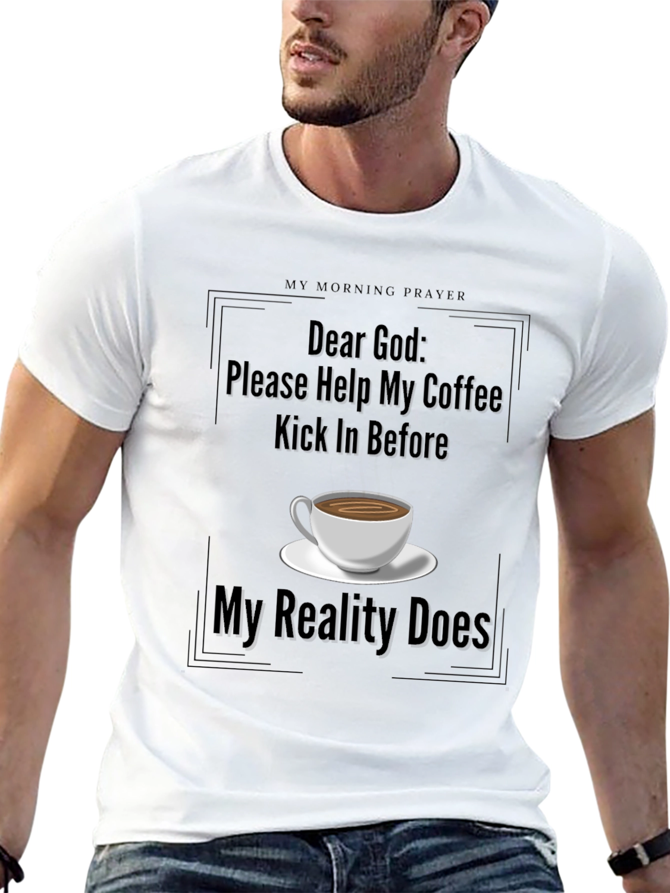 Coffee Prayer T-Shirt - Dear God Graphic Tee