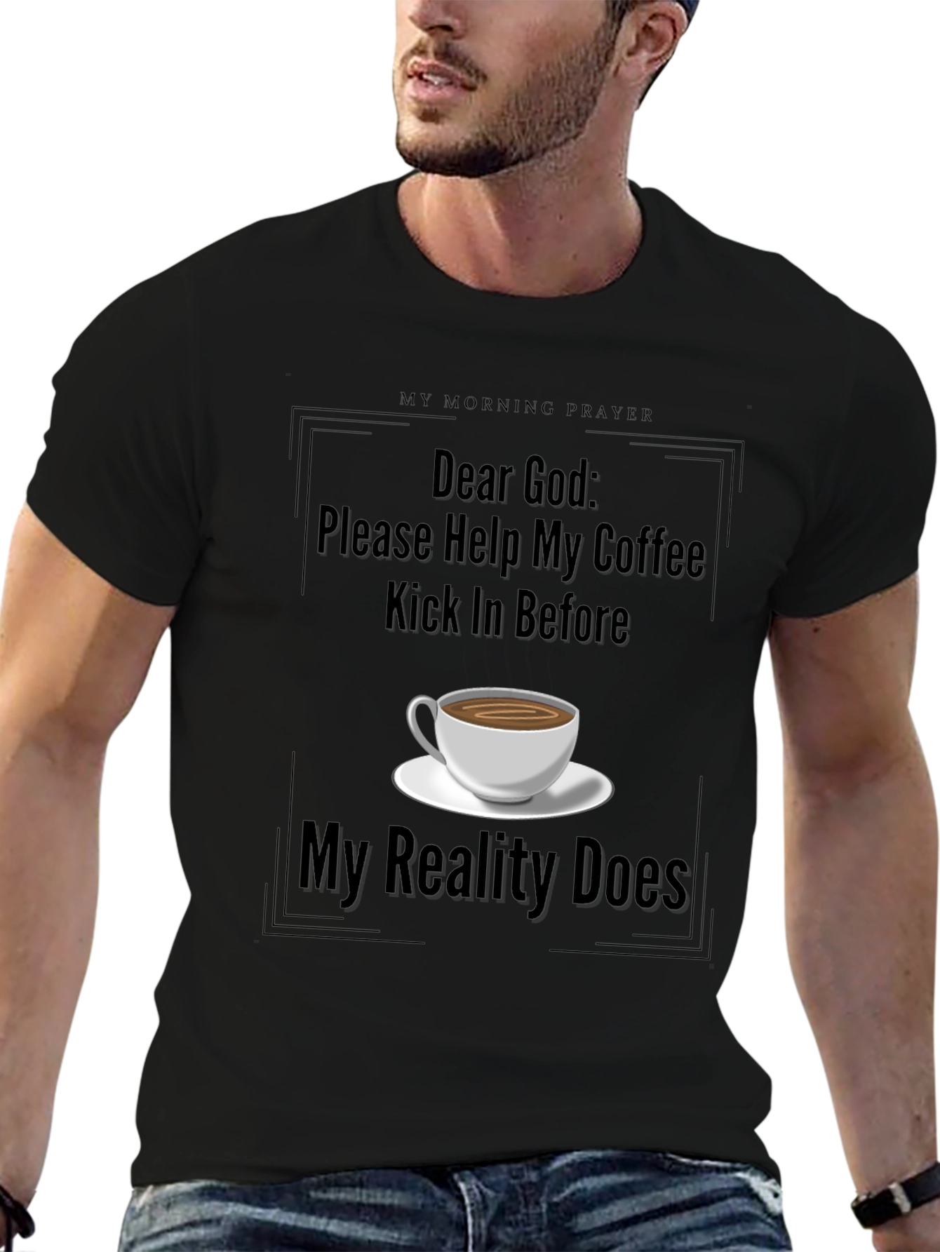 Coffee Prayer T-Shirt - Dear God Graphic Tee