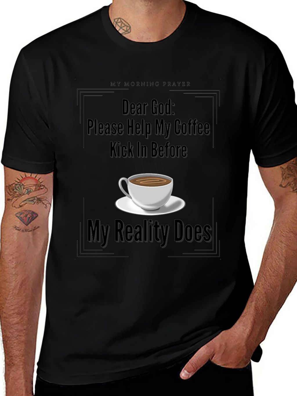 Coffee Prayer T-Shirt - Dear God Graphic Tee