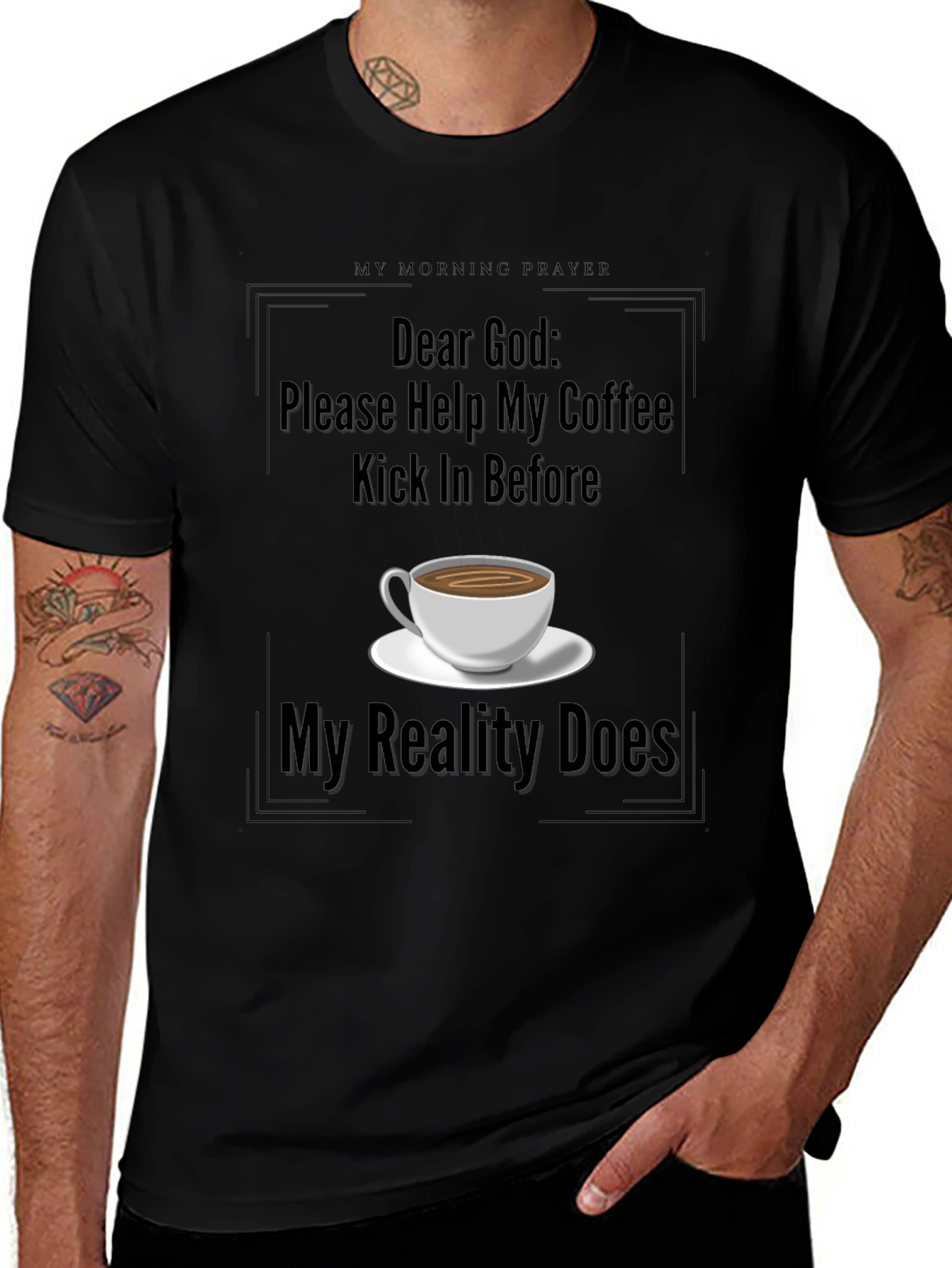 Coffee Prayer T-Shirt - Dear God Graphic Tee