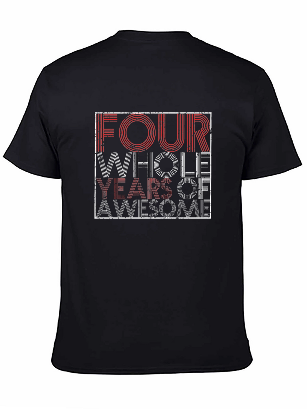 Four Years of Awesome Graphic Tee - Black