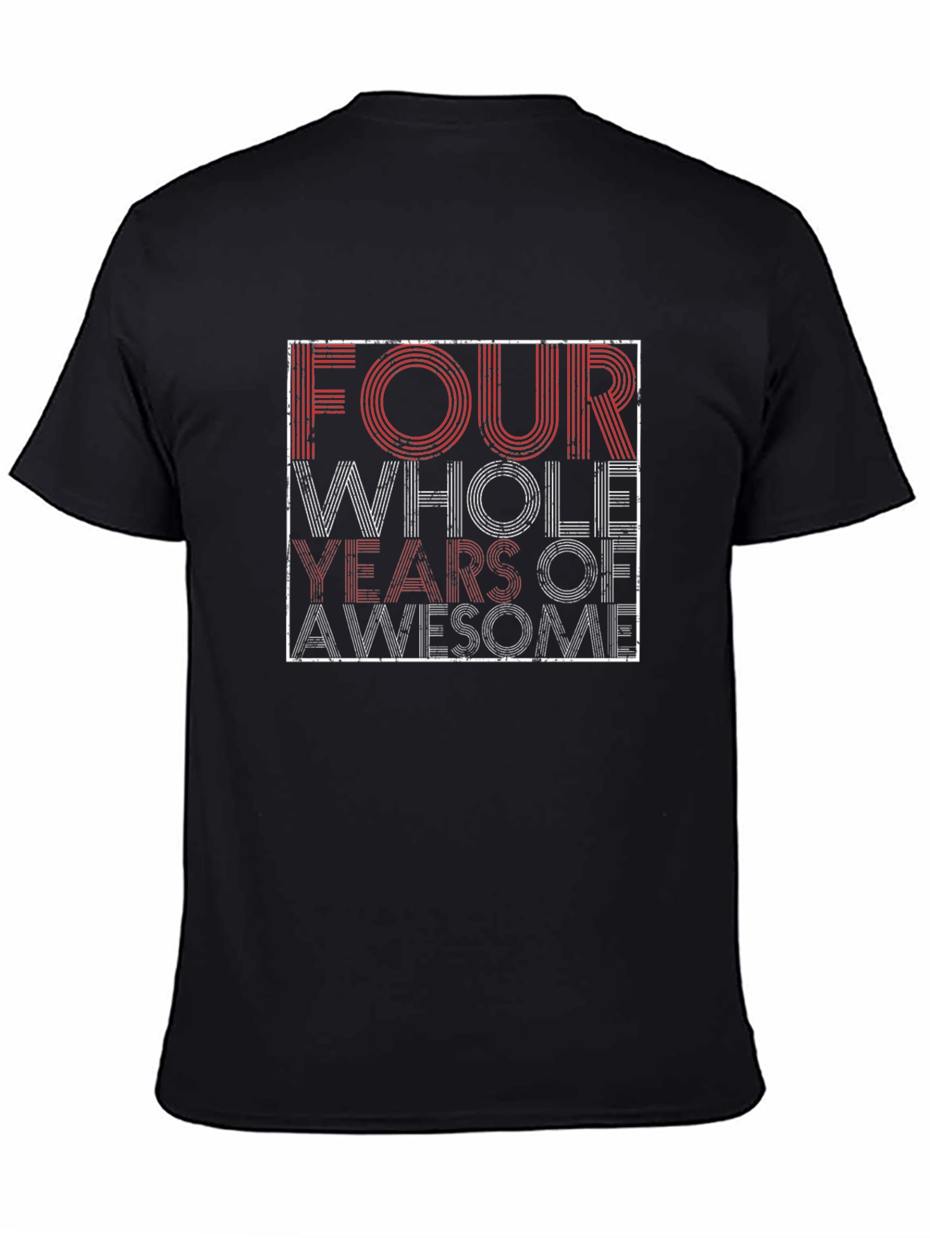 Four Years of Awesome Graphic Tee - Black