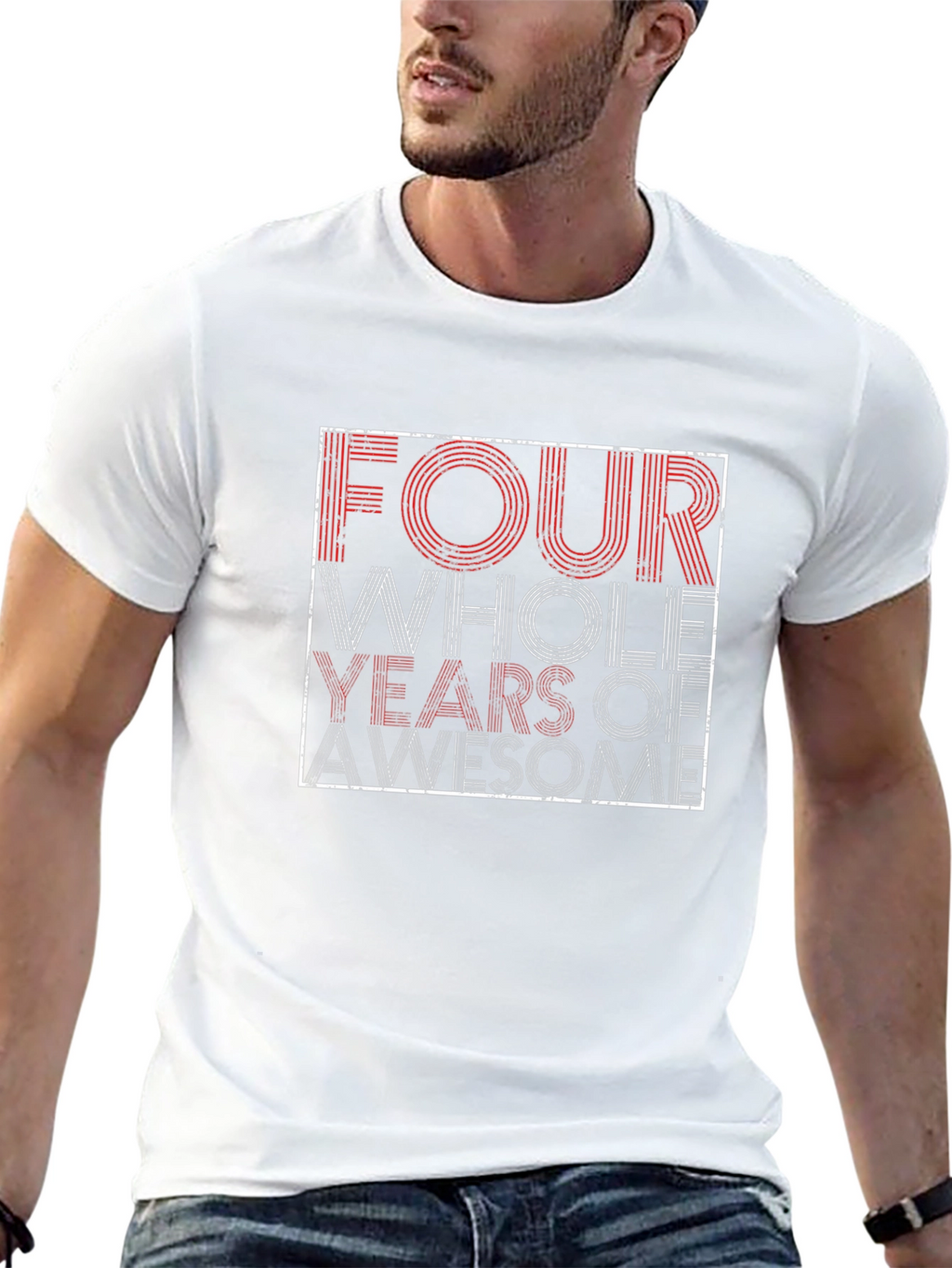 Four Years of Awesome Graphic Tee - Black