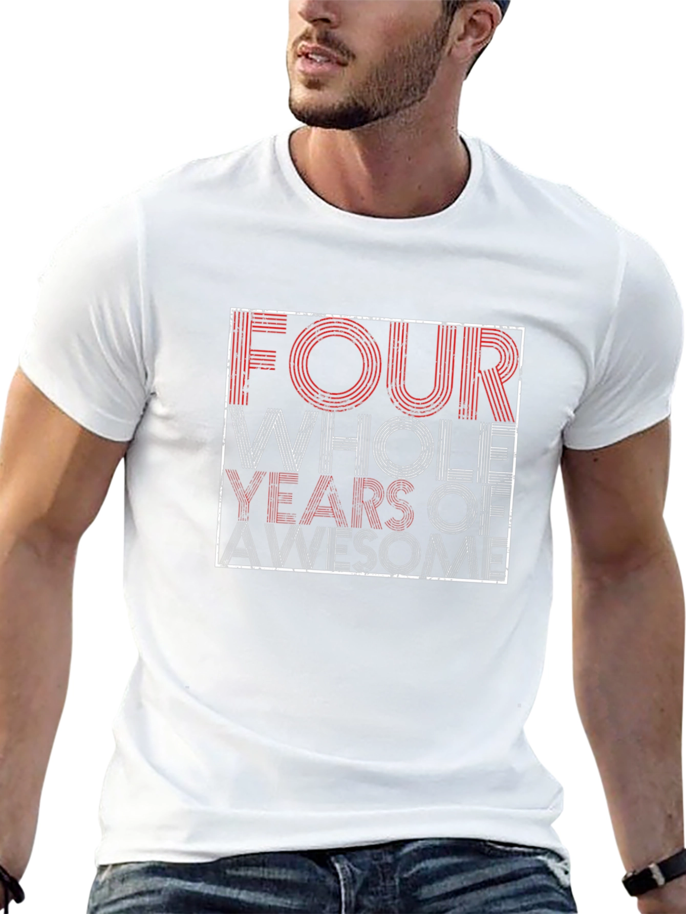 Four Years of Awesome Graphic Tee - Black