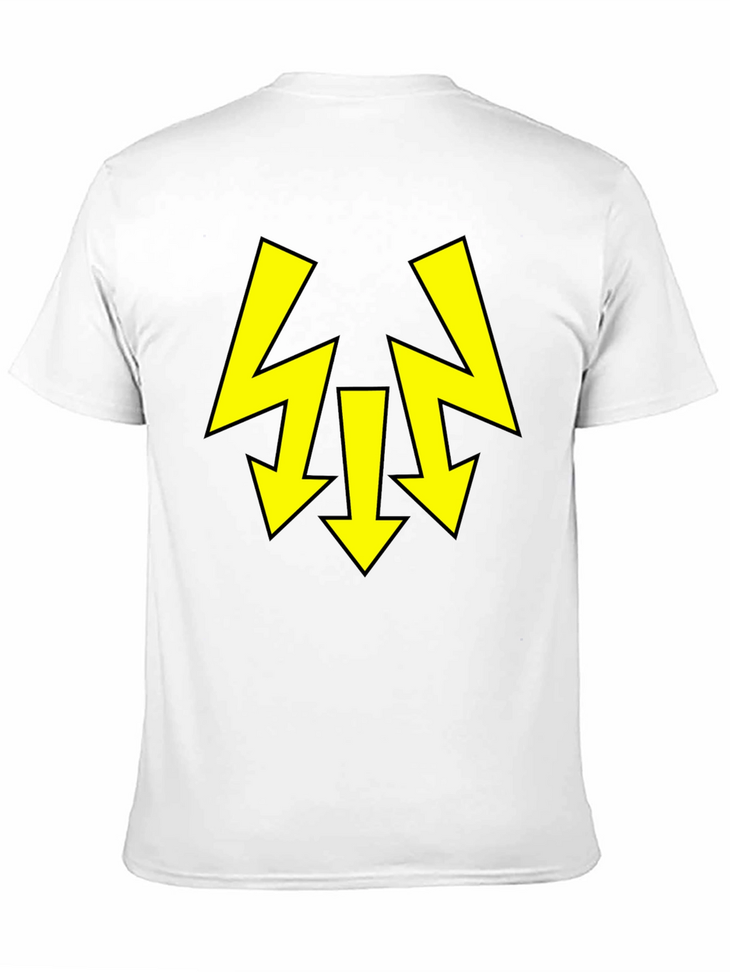Black T-Shirt with Yellow Arrow Design