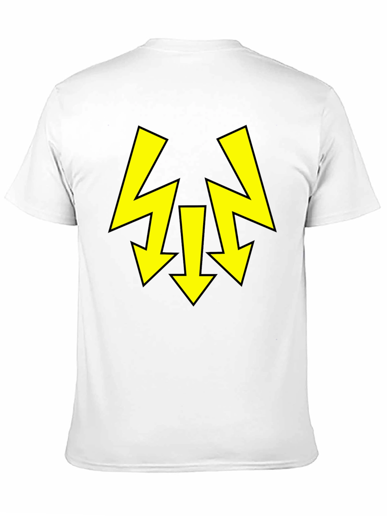Black T-Shirt with Yellow Arrow Design