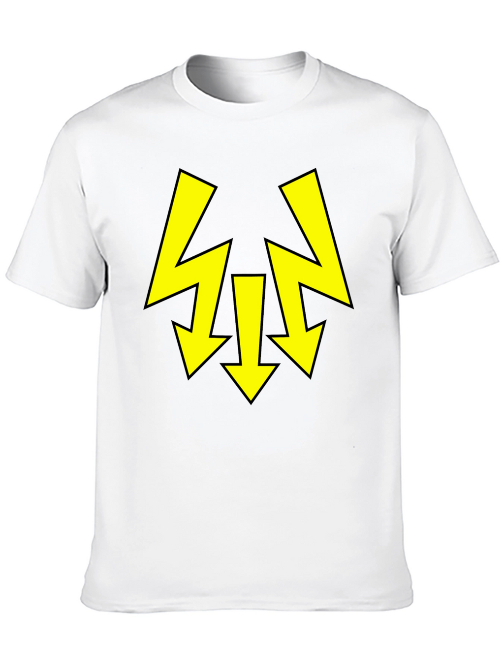 Black T-Shirt with Yellow Arrow Design