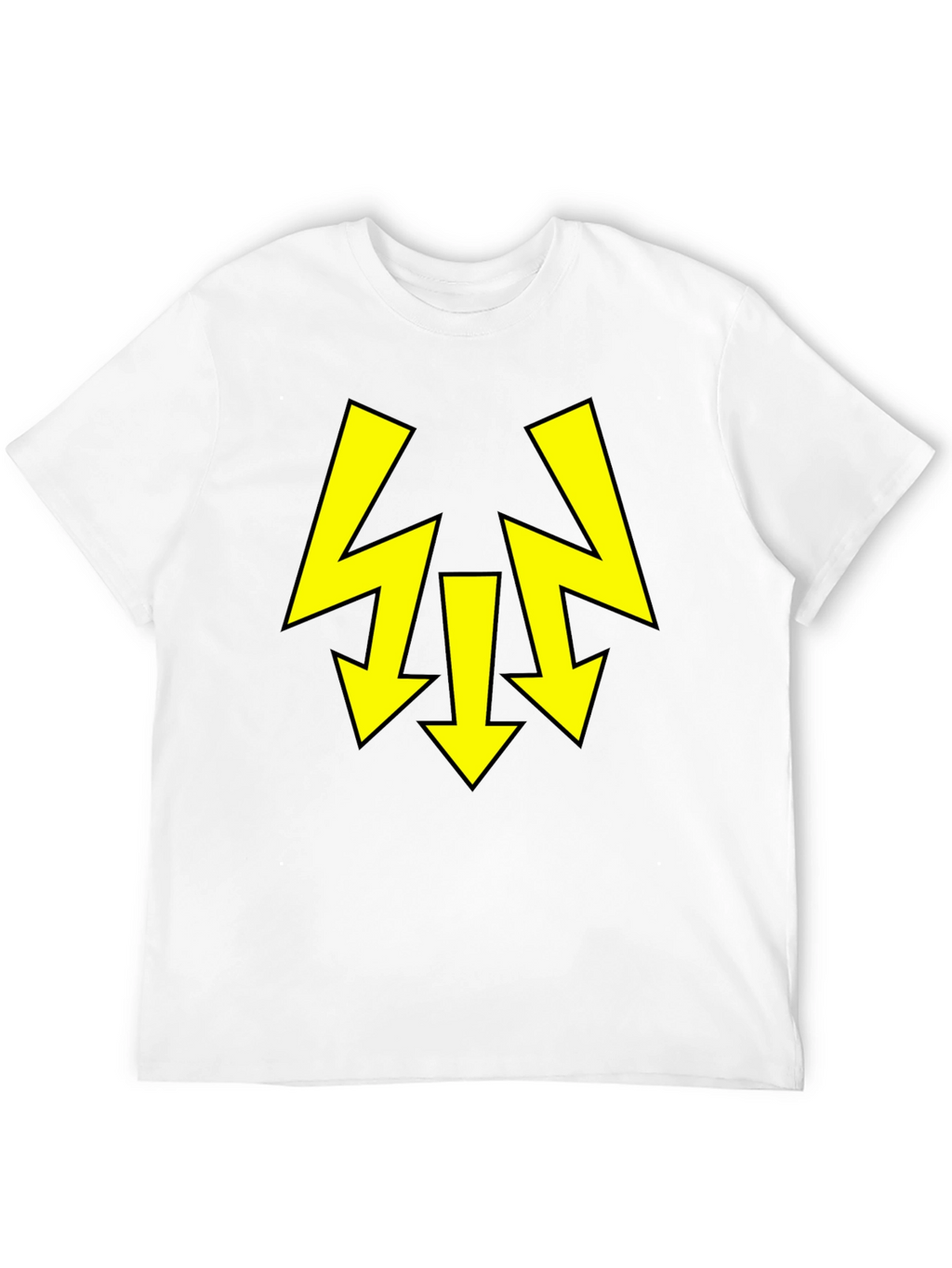 Black T-Shirt with Yellow Arrow Design