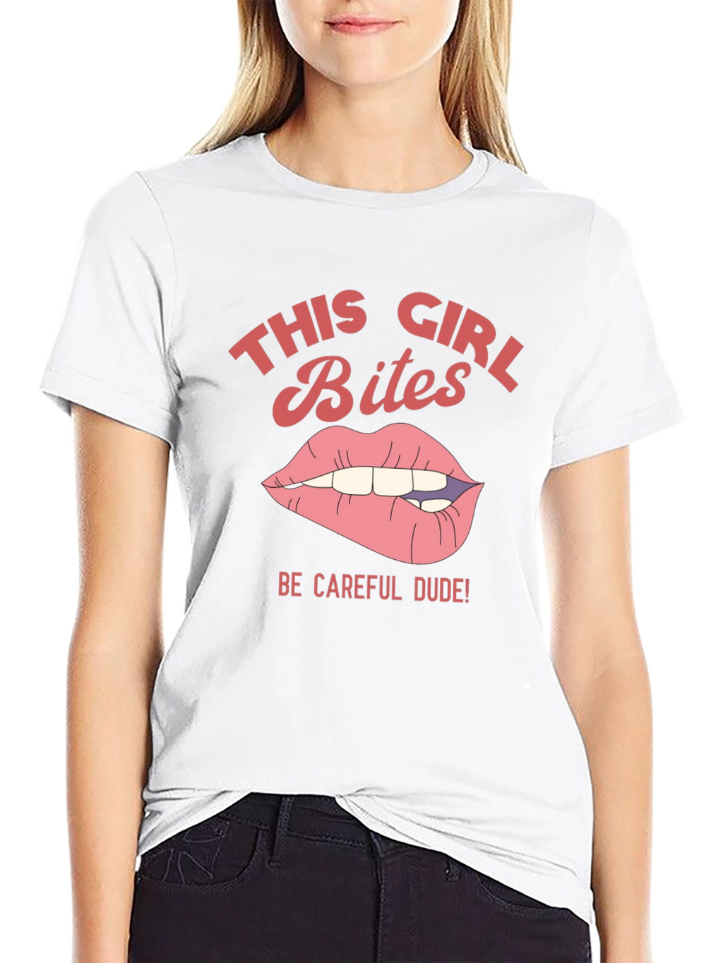 This Girl Bites Graphic T-Shirt - Caution Advised!