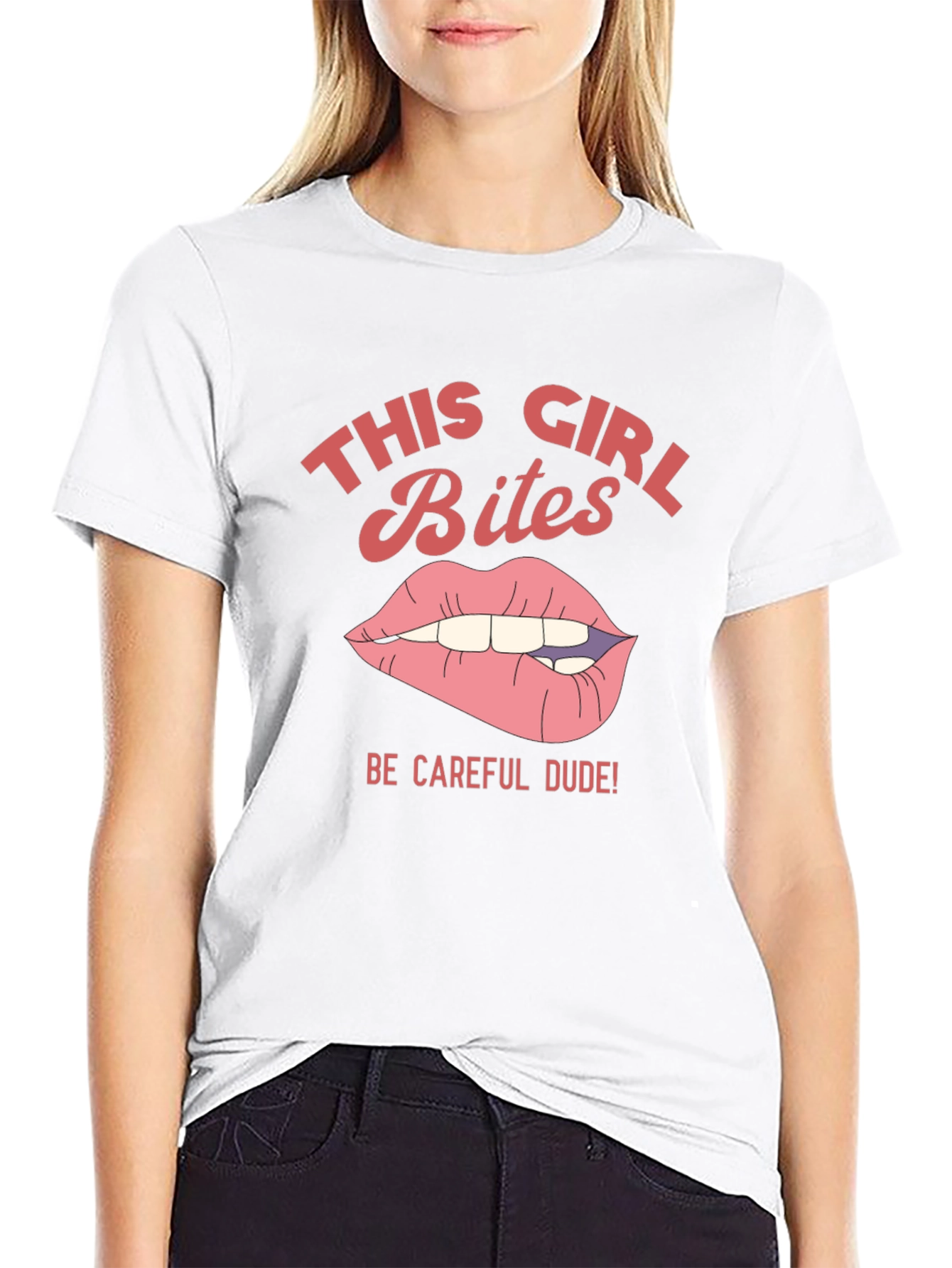 This Girl Bites Graphic T-Shirt - Caution Advised!
